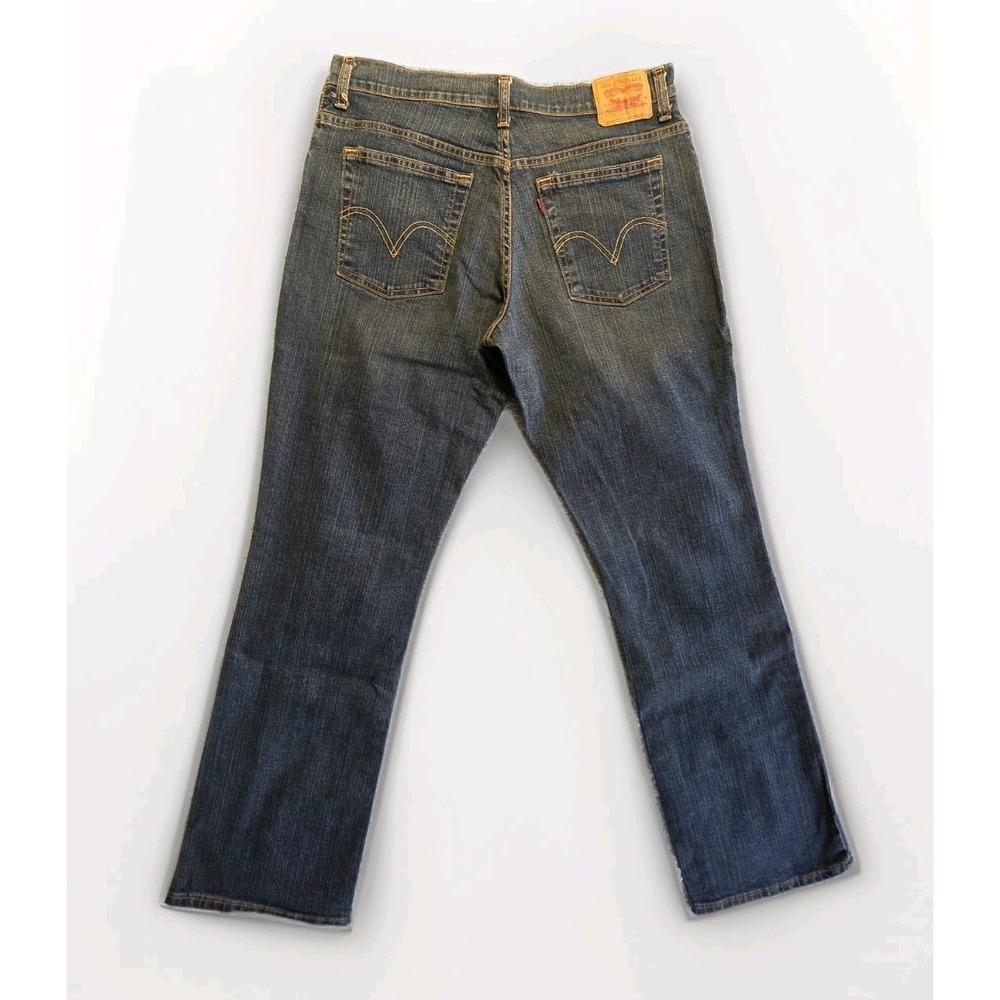 Y2K Levi's 550 Women's 34x33 Relaxed Boot Cut Jeans, Blue Stretch Dark Wash 14L - Picture 6 of 14
